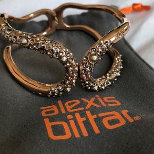 Rose gold diamond cuff bracelet